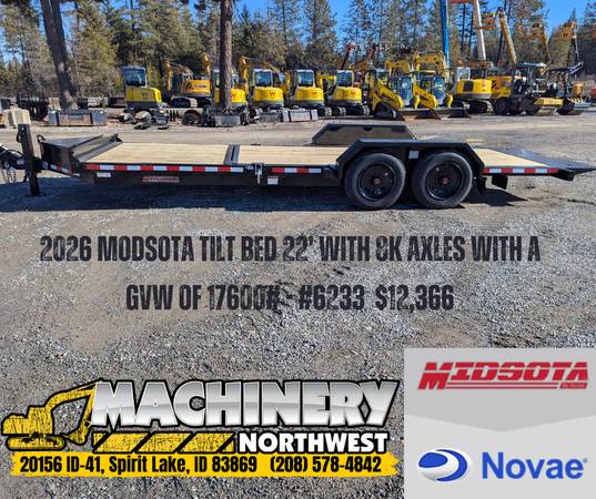 2026 Midsota Tilt Bed 20' #6233 With 8K Axles - 1