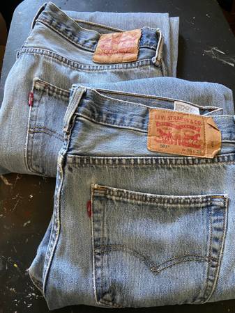 2 Levi’s  501 denim pants button fly 1