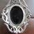 Vintage Whiting Davis Art Deco Filigree pendant 3 thumbnail