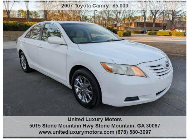 2007 Toyota Camry LE 4dr Sedan - $5,000 (Stone Mountain)63620917743105120
