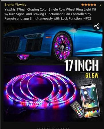 rims Chasing color single row wheel ring light kit for rims 1