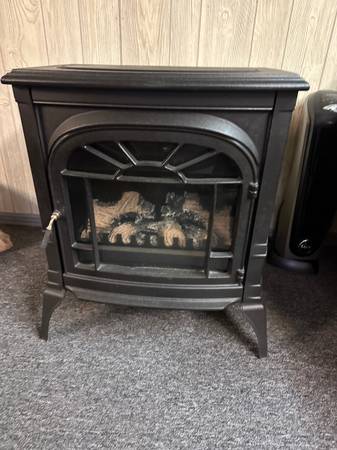 Cast Iron heavy electric heater decorative flame and optional heat 1