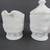 Westmoreland Art Glass Milk Glass Paneled Grape Creamer & Sugar Set 8 thumbnail