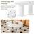 Easy Assembly Round Petal-Shaped Coffee Table, Cream Style Center Table with 3 T 4 thumbnail