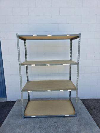 4 ft W x 2 ft D 4 Tier Boltless Storage Rack Shelving 1