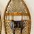Antique Vintage Pair of Wooden Snow Shoes with Leather Bindings Cabin 12 thumbnail
