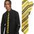 Harry Potter Hufflepuff Striped Skinny Neck Tie Costume Black Yellow 1 thumbnail