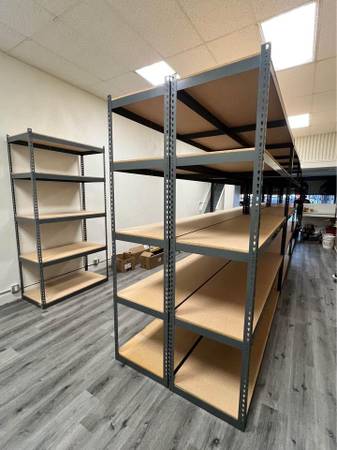 5 Tier Storage Rack Shelving 8 ft W x 2 ft D Boltless Shelves 1