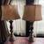 Pair of silver and bronze finished lamps with shades 1 thumbnail