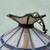 Vintage Tiffany Style Hanging Lamp Shade w/ Bulb Stained Glass Brown 5 thumbnail