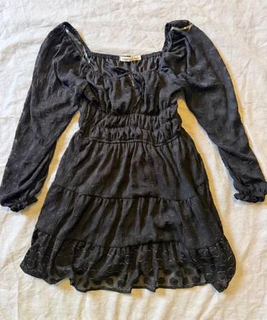 juniors long sleeve skater dress Juniors Live To Be Spoiled Long Sleeve Ruched Bodice Black Skater Dress Size XXL