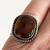 Vintage Sterling Silver Signed Red Brown Agate Ring Size 9, SOLID! 4 thumbnail