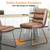 BLACK FRIDAY SALE! Homy Casa · Steffen  Dining Chairs 2pcs, Brown 5 thumbnail