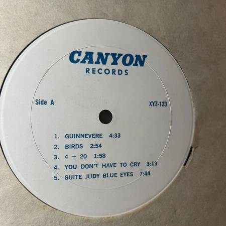 Crosby Stills Nash & Young- Live 9/13/69 Vinyl record LP 1