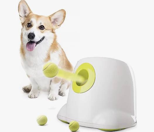 allforpaws Interactives Mini Ball Launcher Dog Toy, White 1