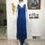 Blue Rayon Scarf Cut Dress/Gown by "Holy Clothing" - Size Large 1 thumbnail