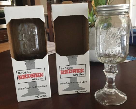 Red Neck Wine Glasses - BRAND NEW!! 1