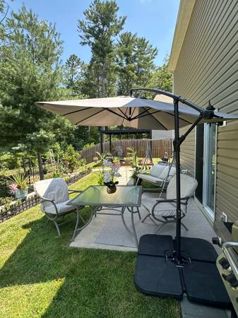 balcony patio umbrella Amazon.com : Grand 6x4 FT Outdoor Umbrella, JENA Umbrella, Rectangular Flat Canopy Versatile Patio Shade with 360 Degree Roating Knob for Deck Apartment, Beige : Patio, Lawn & Garden Constantine Collection Frame Base:26lb Steel Base 5 7/8 x 3 Patio Set Umbrella Base