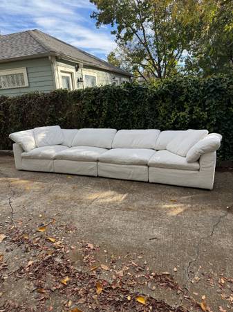 RH Cloud Modular 4 Piece Sofa Like New Natural Performance Fabric Sectional Rest 1