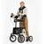 Pneumatic Armrest Walker, Tall Mobility Rolling Walker with Seat and 1 1 thumbnail