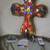 Tiffany style Cross, stained glass wireless LED wall sculpture. With r 1 thumbnail