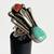 VTG Navajo Sterling Silver Turquoise Coral Blossom Sz 7 Ring 9.8 Grams 2 thumbnail