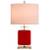 Two (2) Visual Comfort Red / Brass Table Lamps 2 thumbnail