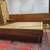 Queen, Teak Bed Frame with Floating Side Tables, MCM 1 thumbnail