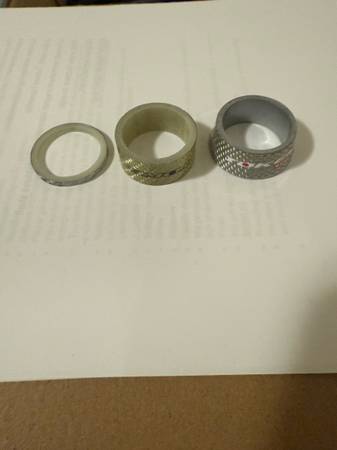 Headset carbon spacer set 28mm-Gold  3 spacers 1