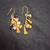 Candy corn dangling earrings 1 thumbnail