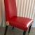 Red chair beautiful faux leather padded desk side accent 1 thumbnail