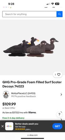 2 docenas de señuelos GHG Surf Scoter - $200 (Belfair)63439334208771124