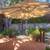 10'Ft Outdoor Retractable Umbrella with wood Base Frame 1 thumbnail