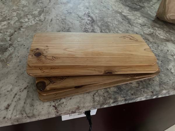 Wood planks for barbecue grilling 1