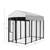 KennelMaster 4 ft. x 8 ft. x 6 ft. Welded Wire Dog Fence Kennel Kit 3 thumbnail