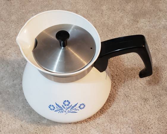 Corning Ware Cornflower Blue 6-cup Teapot (P-104B) with Metal Lid 1