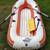 Vintage Orange Creamsicle Compact Inflatable Raft Floaty Complete Set! 3 thumbnail