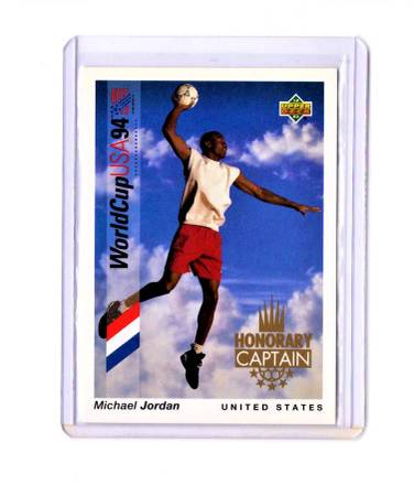 Michael Jordan 1993 Upper Deck World Cup Honorary Captain Insert RARE 1