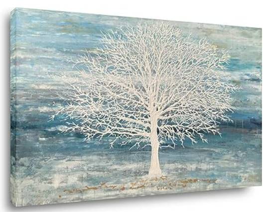 Abstract Landscape Canvas Art Hand Painted 3D Tree Painting-Brand New 1