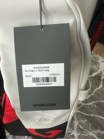 G/fore sunday II carry/stand golf bag  tag shows $350 - $230 (San Ramon)63471478659073121