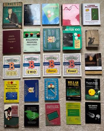 65 Three Cushion Billiards Books (1000s of Diagrams!) 1