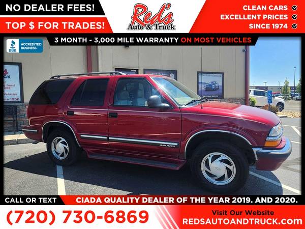 1998 Chevrolet Chevy BLAZER LT - $9,999 (1451 Vista View Dr., Longmont, CO 80504)63612423481731123