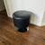 Modern Black Faux Leather Swivel Round Ottoman Stool 3 thumbnail