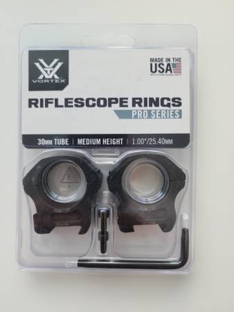 Vortex Pro Series 30mm Riflescope Rings 1.00"/25.40mm - Brand New 1