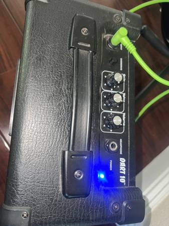 Fender Squire Strat Guitar and Kustom Dart 10 Amp - $140 (Davis)63470824329219124