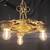 Restored Ornate Art Nouveau Cast Iron 3 Light Chandelier 13" GS00002 1 thumbnail