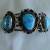 Vintage Native American Silver Turquoise Cuff Bracelet Handmade 5 Stns 1 thumbnail