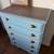 Vintage Solid Wood Chest of Drawers / Dresser Light Blue 3 thumbnail