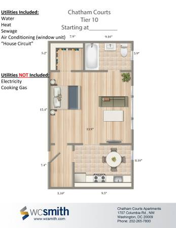 $1,665 / 480ft2 - Adams Morgan Studio Available NOW! (Adams Morgan)63896156080131122