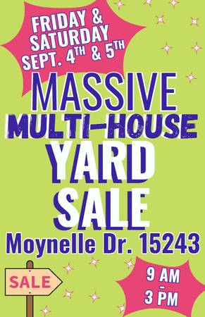 MASSIVE Multi-House Yard Sale on Moynelle Drive 15243 1